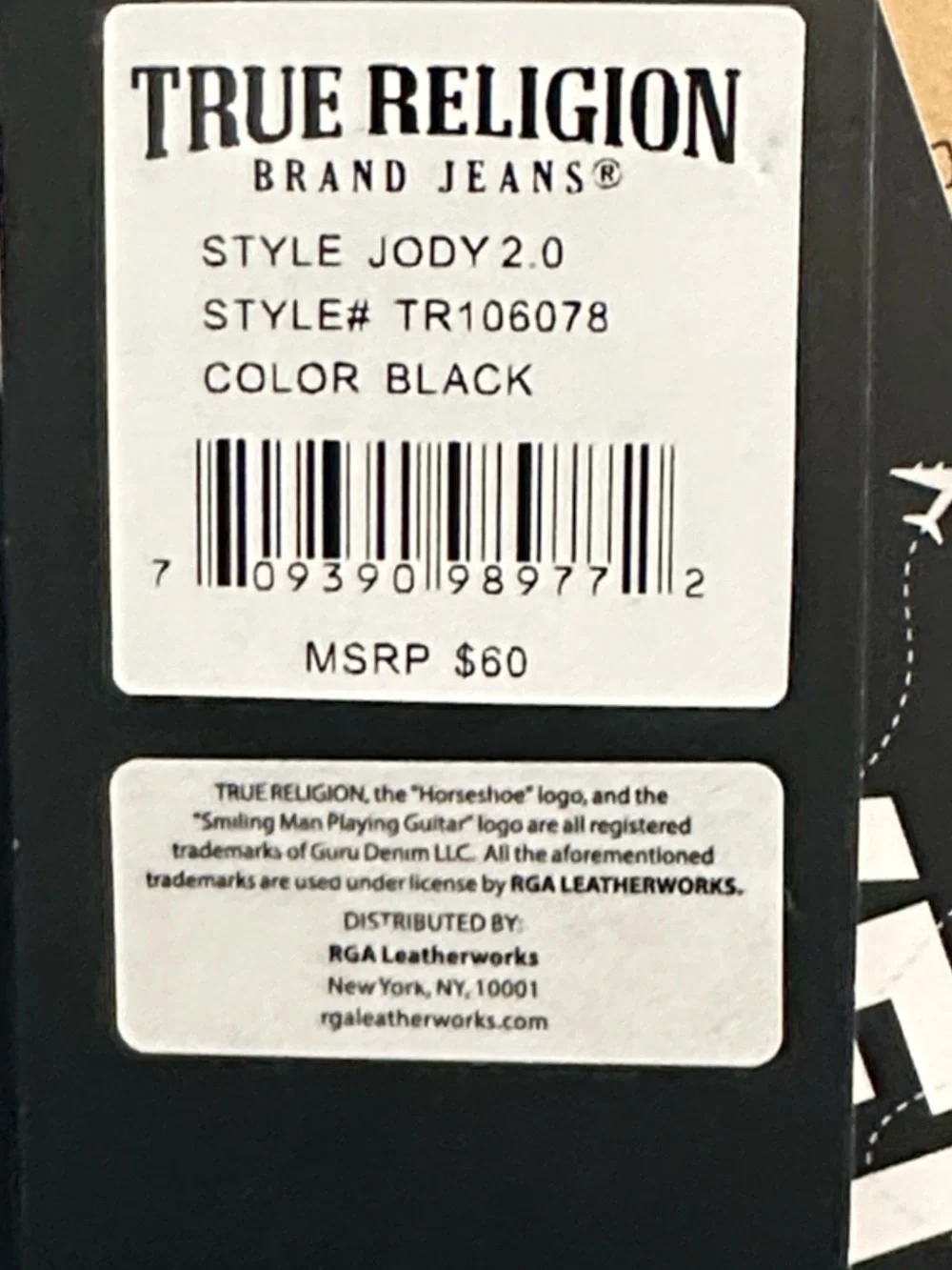 True Religion sleek black